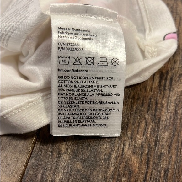 H&M White & Purple Unicorn Graphic Long Sleeve Tee - Picture 6 of 6